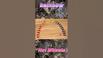 I kinda made a rainbow out of Hot Wheels! #hotwheels #rainbow