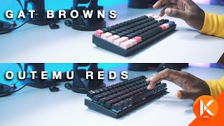 Gateron Brown Switches VS Outemu Red Switches Typing Sounds ASMR