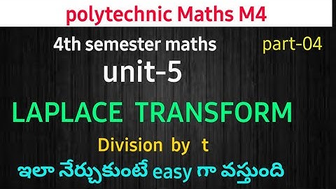 Laplace transform| part 04||polytechnic maths m4||imp questions||4thSEM||@naveenreddy MATH