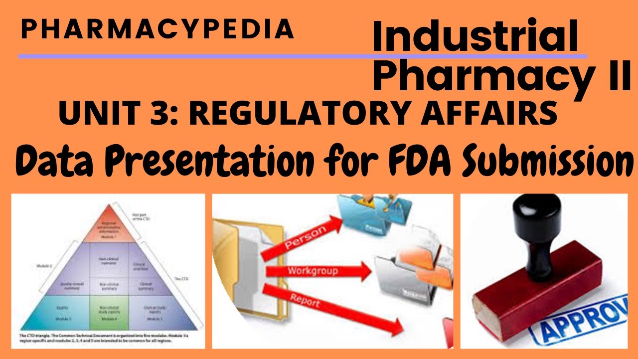 data presentation for fda submission in industrial pharmacy