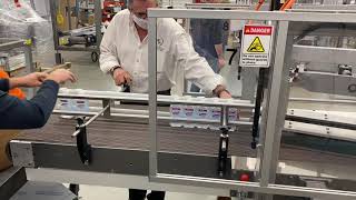 Hamrick Packaging Systems - Model 600D-S Case Packer for Sanitizers