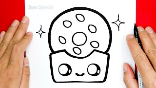 How To Draw Cute Bagel, Step By Step