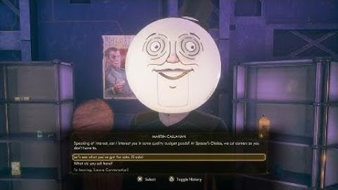 Asking Martin Callahan about his hat - The Outer Worlds