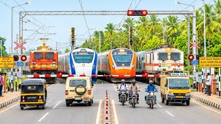 [PART-116] HIGH SPEED INDIAN TRAINS RAILGATE CROSSING COMPILATION 