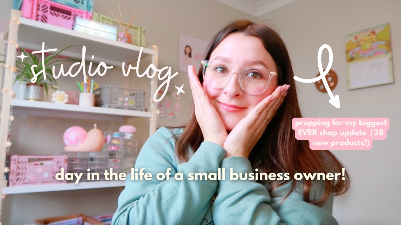 STUDIO VLOG #13 day in the life of a small business owner during launch ...