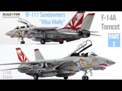 F-14A Tomcat VF-111 Miss Molly - Building the Tamiya F-14A Scale Model Aircraft PART 2