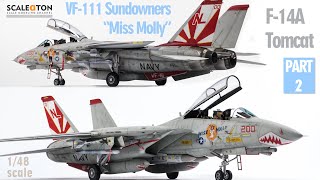 F-14A Tomcat VF-111 Miss Molly - Building the Tamiya F-14A Scale Model Aircraft PART 2