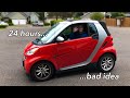 LIVING IN MY SMART CAR FOR 24 HOURS