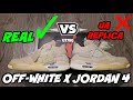 off white jordan 4 sail real vs fake