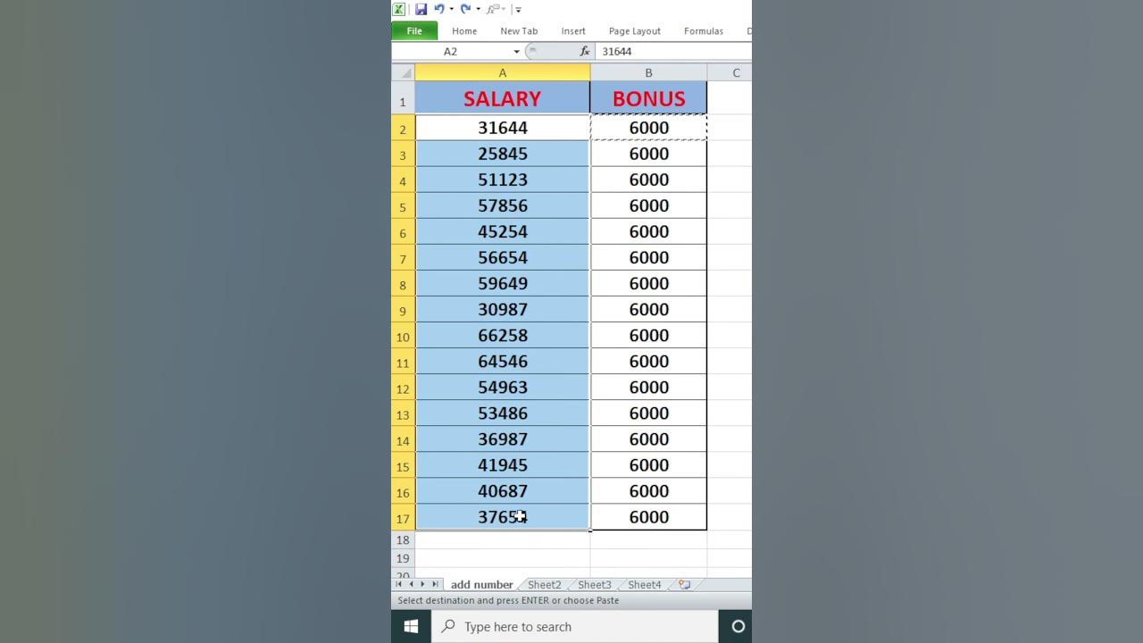How To Calculate Bonus In Excel Add Bonus In Salary Excel