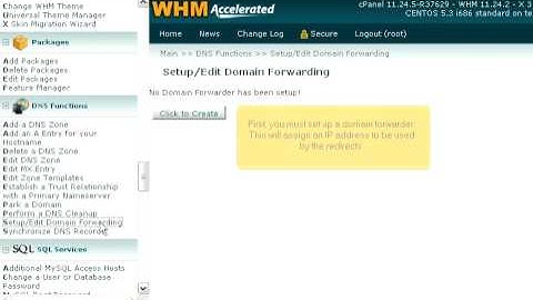 How to set up and edit domain forwarding in WHM