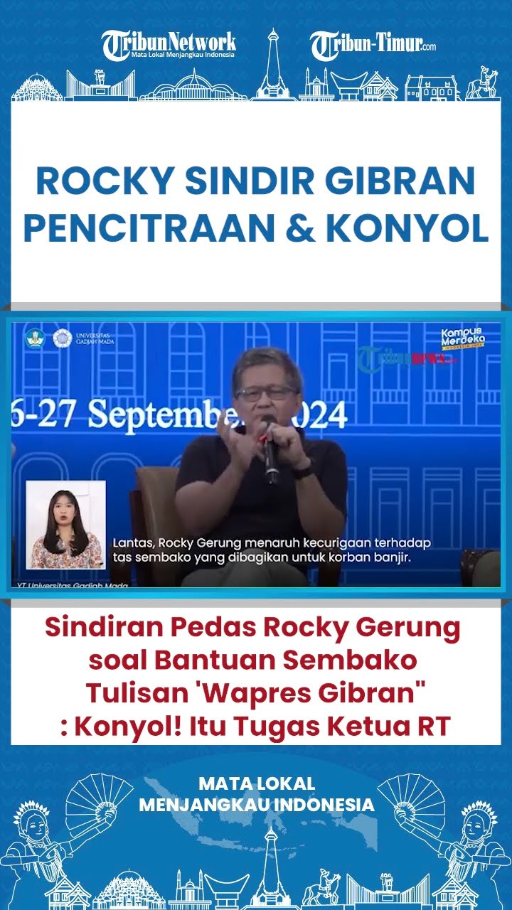 SHORT Rocky Gerung Sebut Gibran Pencitraan dan Konyol Usai Bagikan Bantuan Sembako ke Korban Banjir!