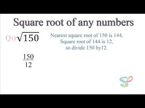 Find square root of any number !