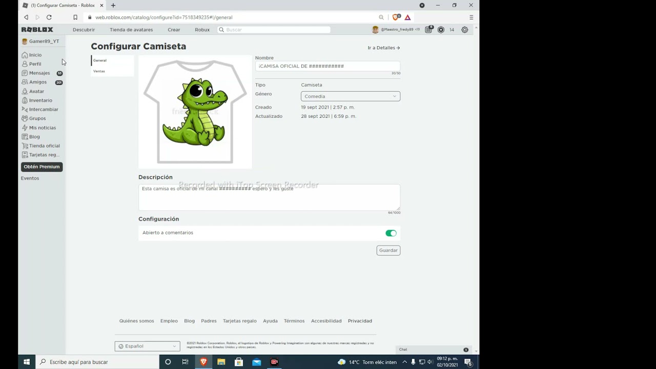 Como poner a la venta tus TShirts en Roblox!! YouTube