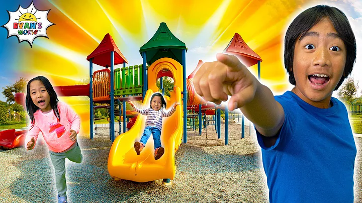 Ryan, Emma & Kate Pretend Play on the Playground Fun!
