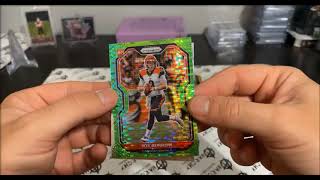 2020 Panini Prizm Football Break - Joe Burrow Green Pulsar Rookie Card