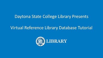 Virtual Reference Library Database Tutorial