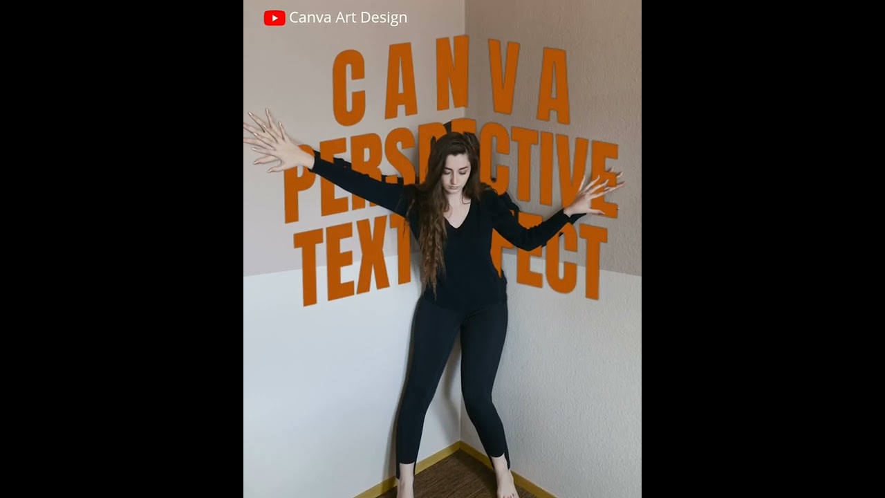 the result of Using Perspective text effect in Canva 