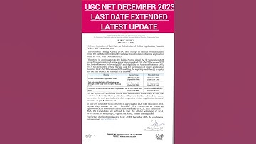 NTA UGC NET December 2023 form submission date extended| @DrKuldeepSinghRawat| #ugcnet2023