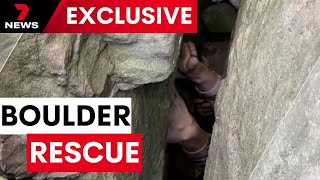 Matilda Campbell rescued from between boulders in the Hunter Valley | 7NEWS