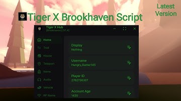 Roblox My Script Tiger X Brookhaven (Latest Version)