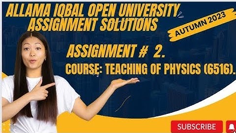code 6516|AIOU SOLVED ASSIGNMENT#2|Aiou|Autumn 2023|Teaching of physics  |B.A, M.A|#2023