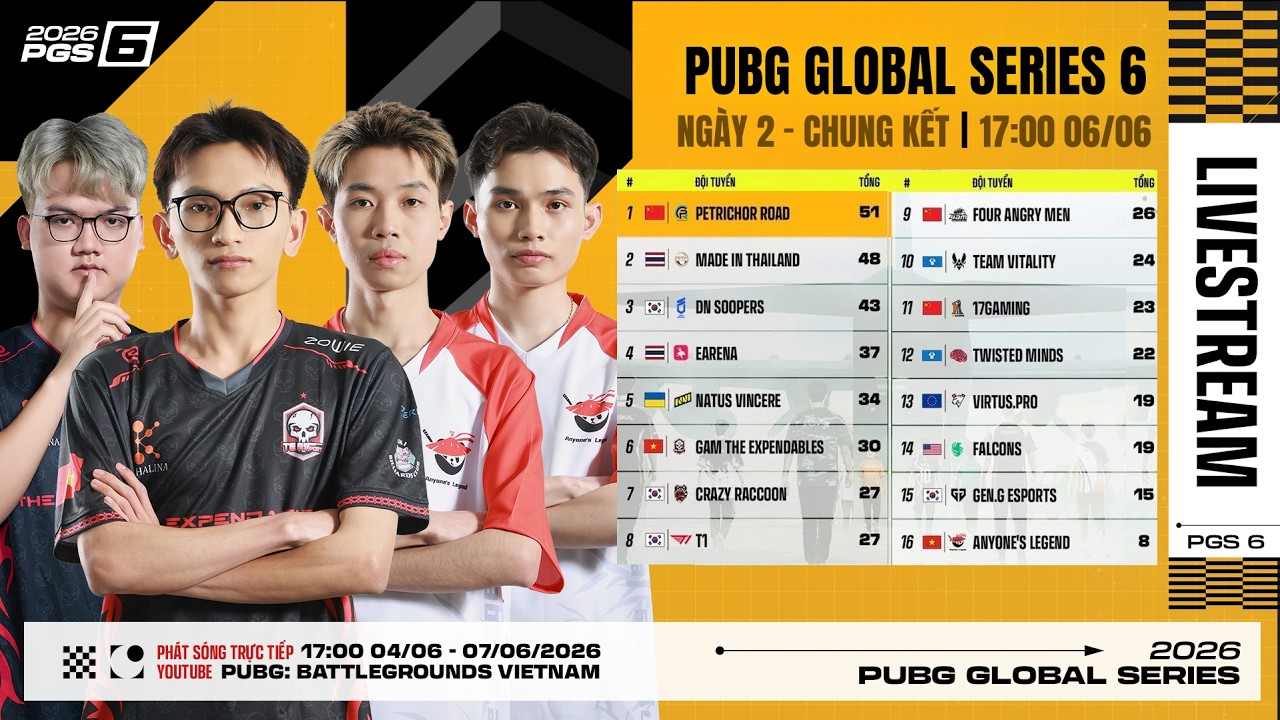 🏆 [PGS 6] Chung Kết - Ngày 2: 🇻🇳 AL, 🇻🇳 GTE, 🇰🇷 T1, 🇺🇦 NAVI, TWIS, 🇨🇳 17, 🇰🇷 GEN, 🇺🇸 FLC, 🇨🇳 PERO...