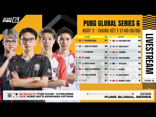 🏆 [PGS 6] Chung Kết - Ngày 2: 🇻🇳 AL, 🇻🇳 GTE, 🇰🇷 T1, 🇺🇦 NAVI, TWIS, 🇨🇳 17, 🇰🇷 GEN, 🇺🇸 FLC, 🇨🇳 PERO...