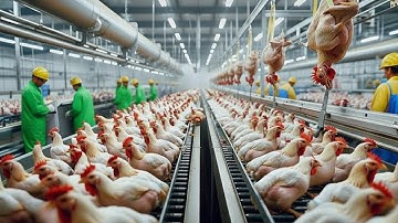 Inside the Chicken Factory - Processing Millions Of Chickens For Meat (Full Process)