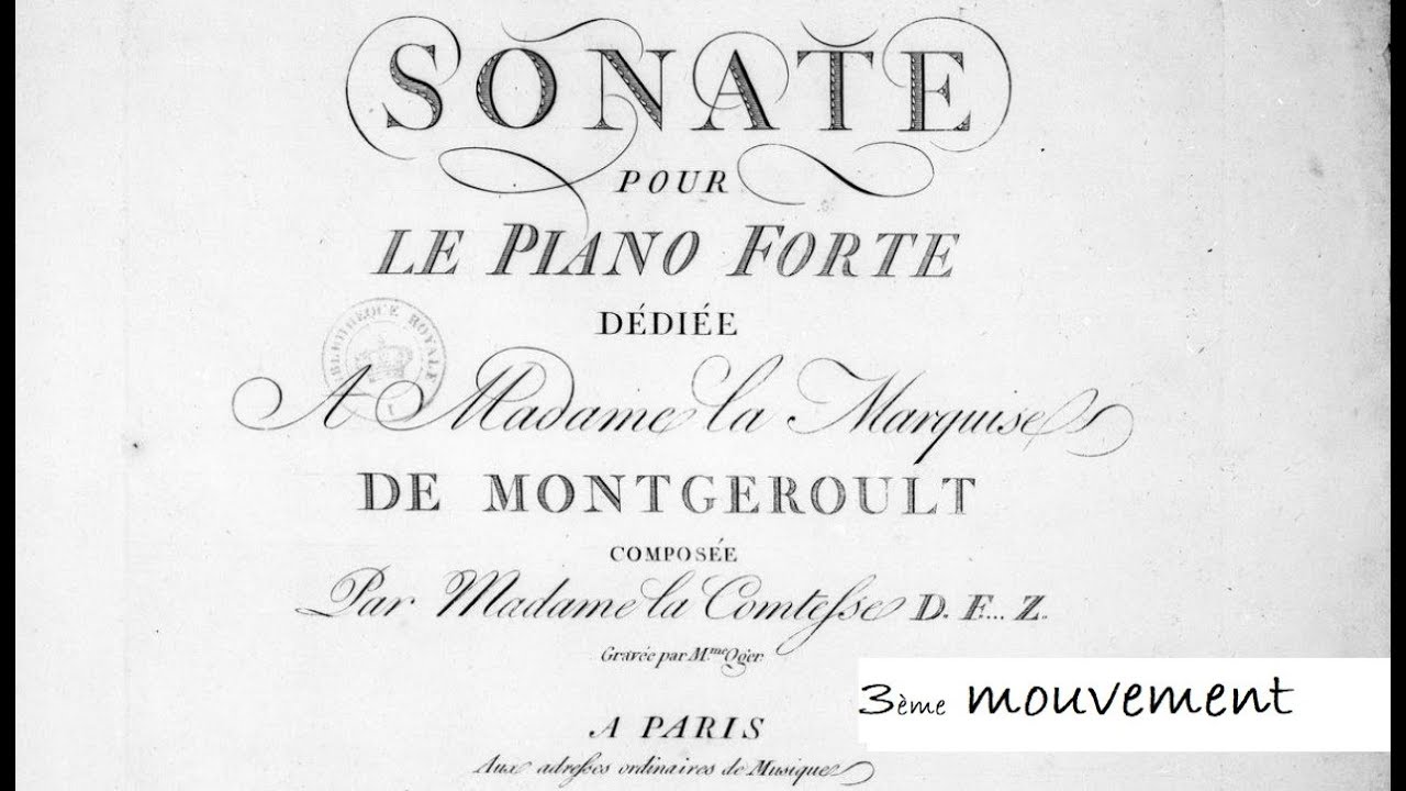 Comtesse Françoise DesFossez, sonate n°2 (1790), 3ème mouvement YouTube