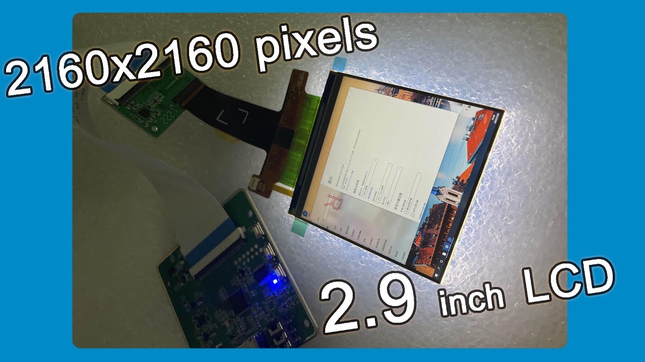 2.9 inch LCD 2160x2160 pixels 90 Hz For VR Glasses - YouTube