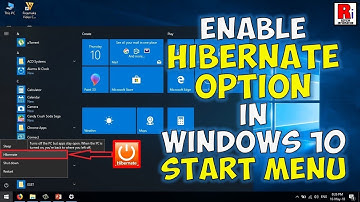 How To Enable Hibernate Option In Windows 10 Start Menu