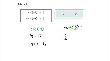 Integer subtraction - problem type 2(ALEKS examples)