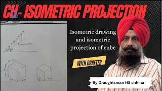 Ch-16 fig 16.6 Jan 2026 Cube Isometric Drawing and Projection |Complete Tutorial B.Tech1st Eng. Drg.
