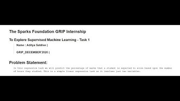 The Sparks Foundation - Prediction using Supervised ML by Aditya S.              #GRIPDEC2020 #TASK1