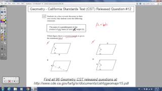 Geometry - CST Released Question #12 (Counterexamples and Parallelograms)