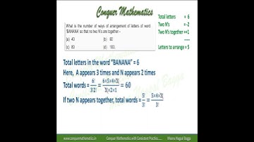Permutations and Combinations - Number of words from all letters of the word BANANA  -Class 11 Maths