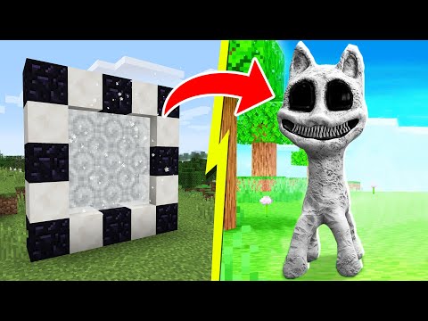 КАК ПОСТРОИТЬ ПОРТАЛ К БЕЛОМУ МУЛЬТЯШНОМУ КОТУ В МАЙНКРАФТ ? PORTAL WHITE CARTOON CAT MINECRAFT SCP