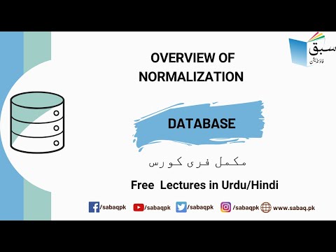Overview of Normalization, Computer Science Lecture | Sabaq.pk