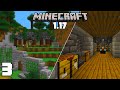 Minecraft 1.17 Let's Play - First Enchant And Cow Barn Build! Episode 3