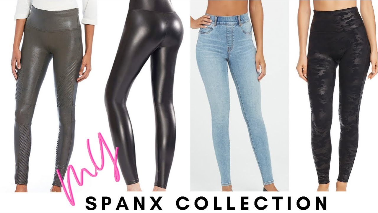 NEW SPANX Faux Leather Leggings Petite Size:M