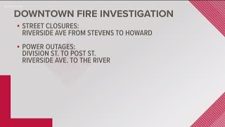 Avista vault fire out power outages and road closures still in place downtown