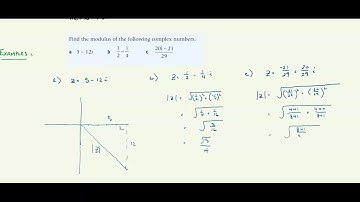 Complex numbers - the Argand Diagram and modulus