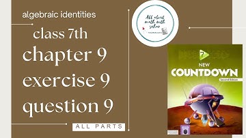 class 7th math chapter 9 algebraic identities