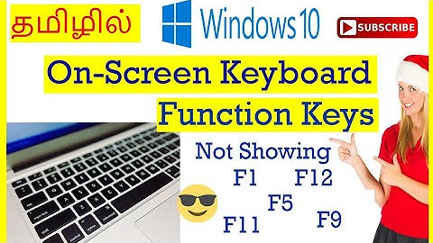 How to View Function Keys In On screen Keyboard Windows 10 Tamil | VividTech