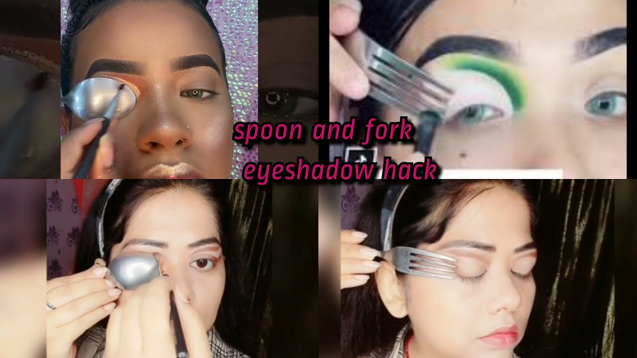 Viral spoon and fork eyeshadow hack YouTube