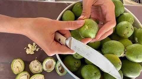 How to open and eat a green walnut from walnut tree
