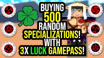Buying 500 Random Specializations with Luck Gamepass in Project XL