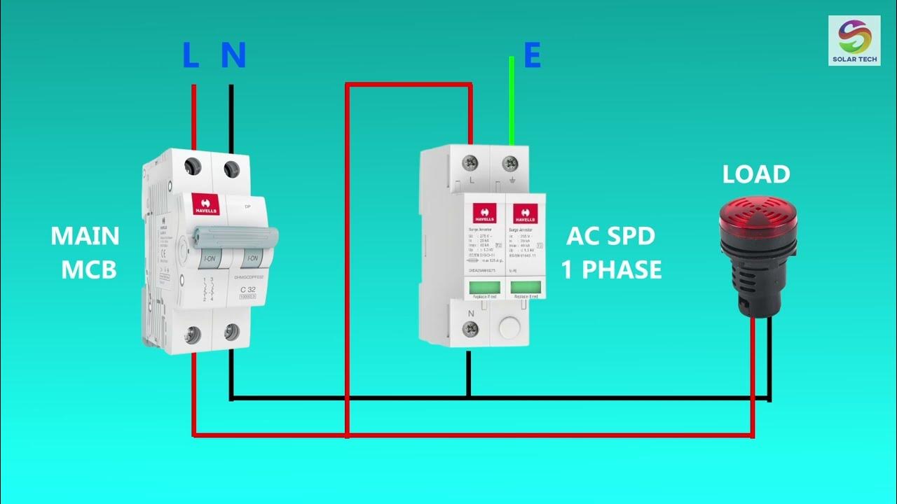 HOW TO INSTALL AC SPD IN 1 PHASE SYSTEM | DIY | TYPE-2 SPD INSTALLATION