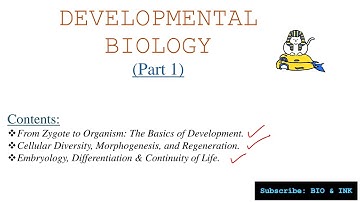 Developmental Biology Part 1  #CSIRNET2025 #CSIRJUNE #csirnet
